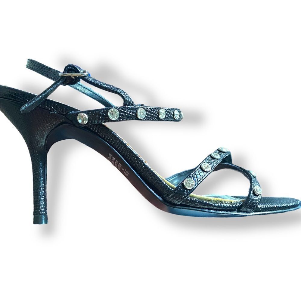 Parade Wide Fit Leni mid heel sandals with embellished rhinestone straps